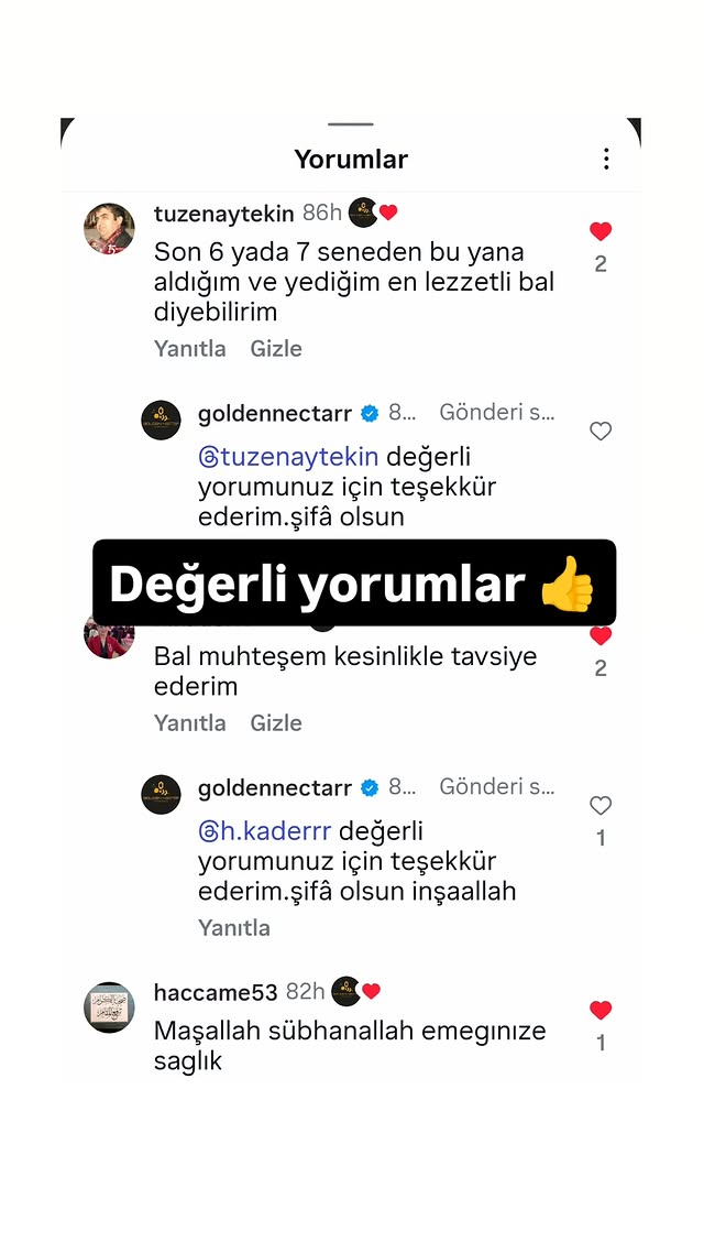 Müşteri yorumu ekran görüntüsü 1